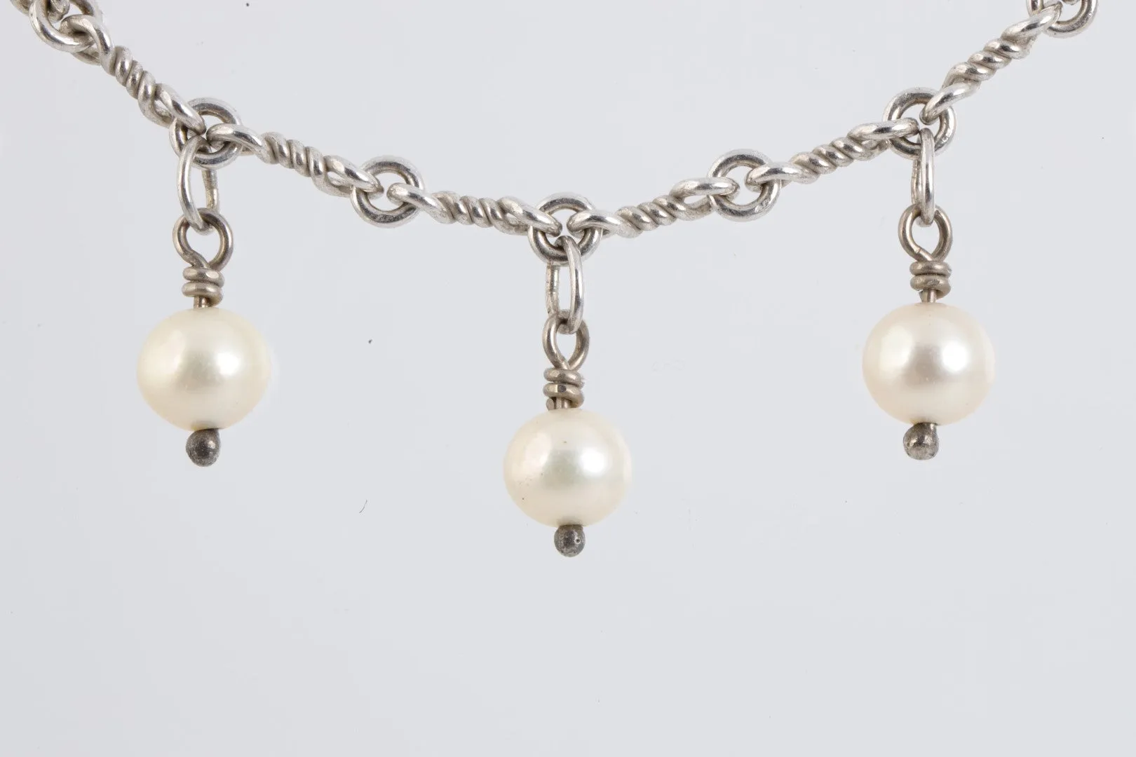 18" James Avery 925 Silver Pearl Drop Necklace (10.88g.)