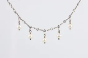 18" James Avery 925 Silver Pearl Drop Necklace (10.88g.)