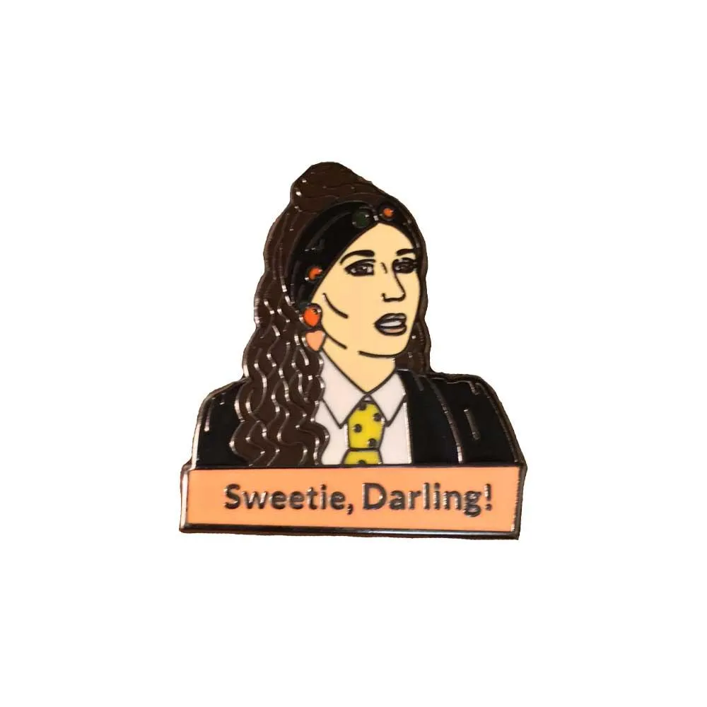 Ab Fab Eddie Sweetie Darling Enamel Pin