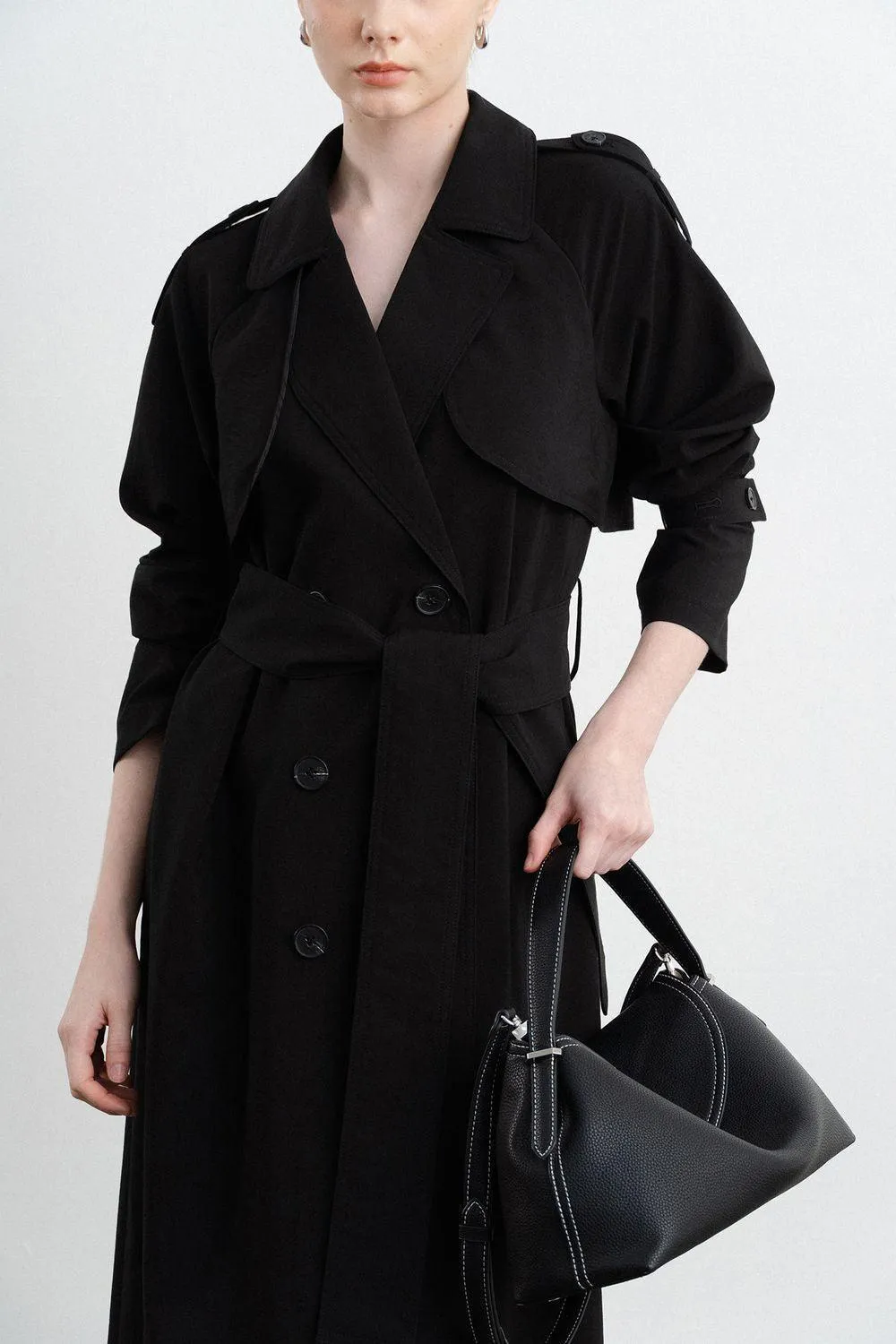 Abigail Straight Notch Lapel Kate Trench Coat