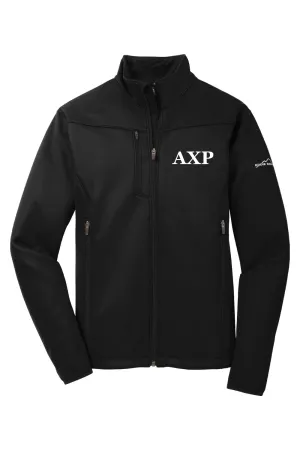 Alpha Chi Rho - Eddie Bauer Weather-Resist Soft Shell Jacket - White Embroidered Letters