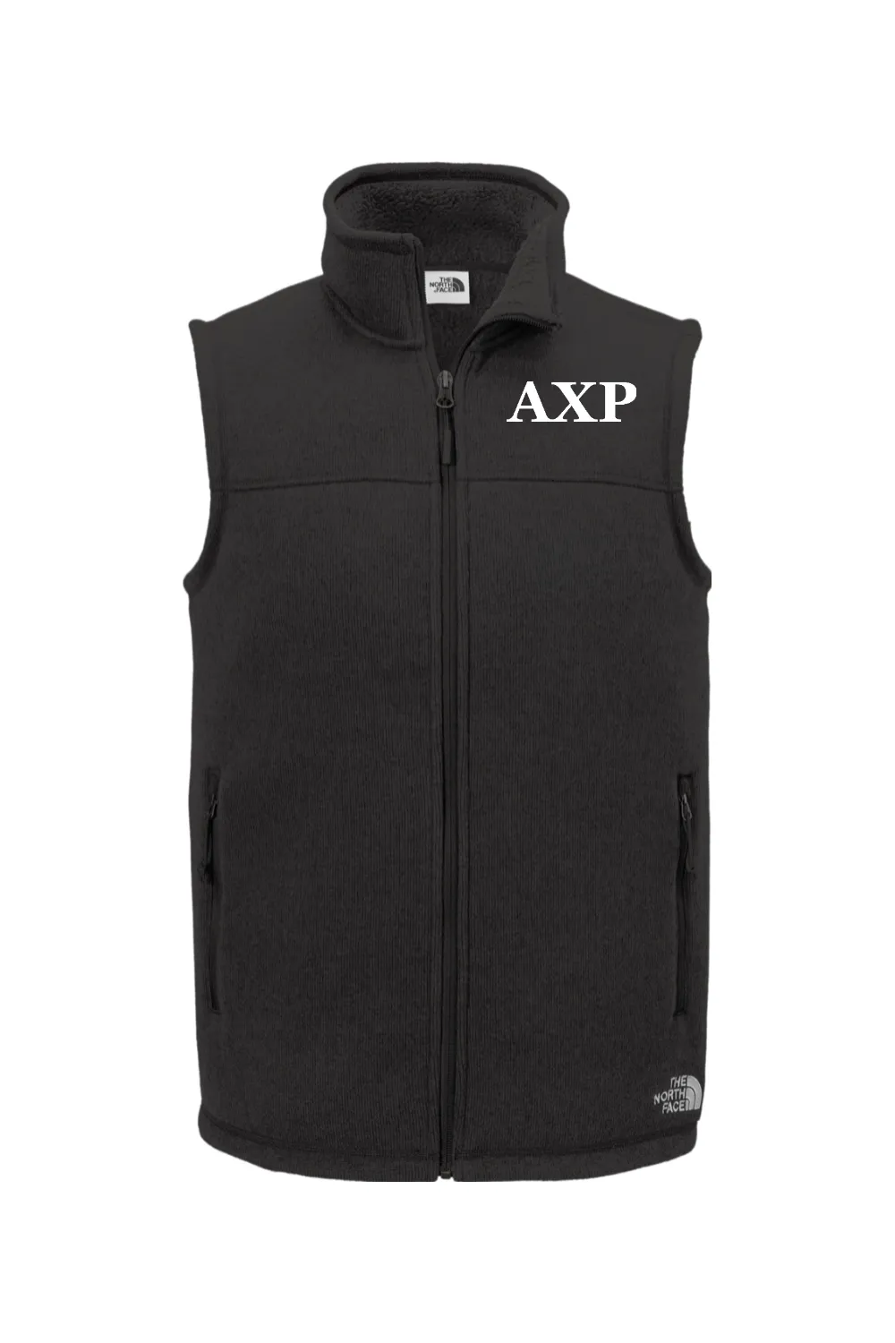 Alpha Chi Rho - North Face Sweater Fleece Vest - White Embroidered Letters