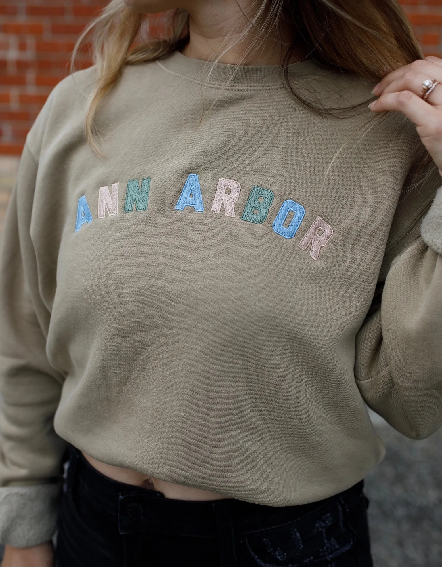 Ann Arbor Embroidered Crewneck