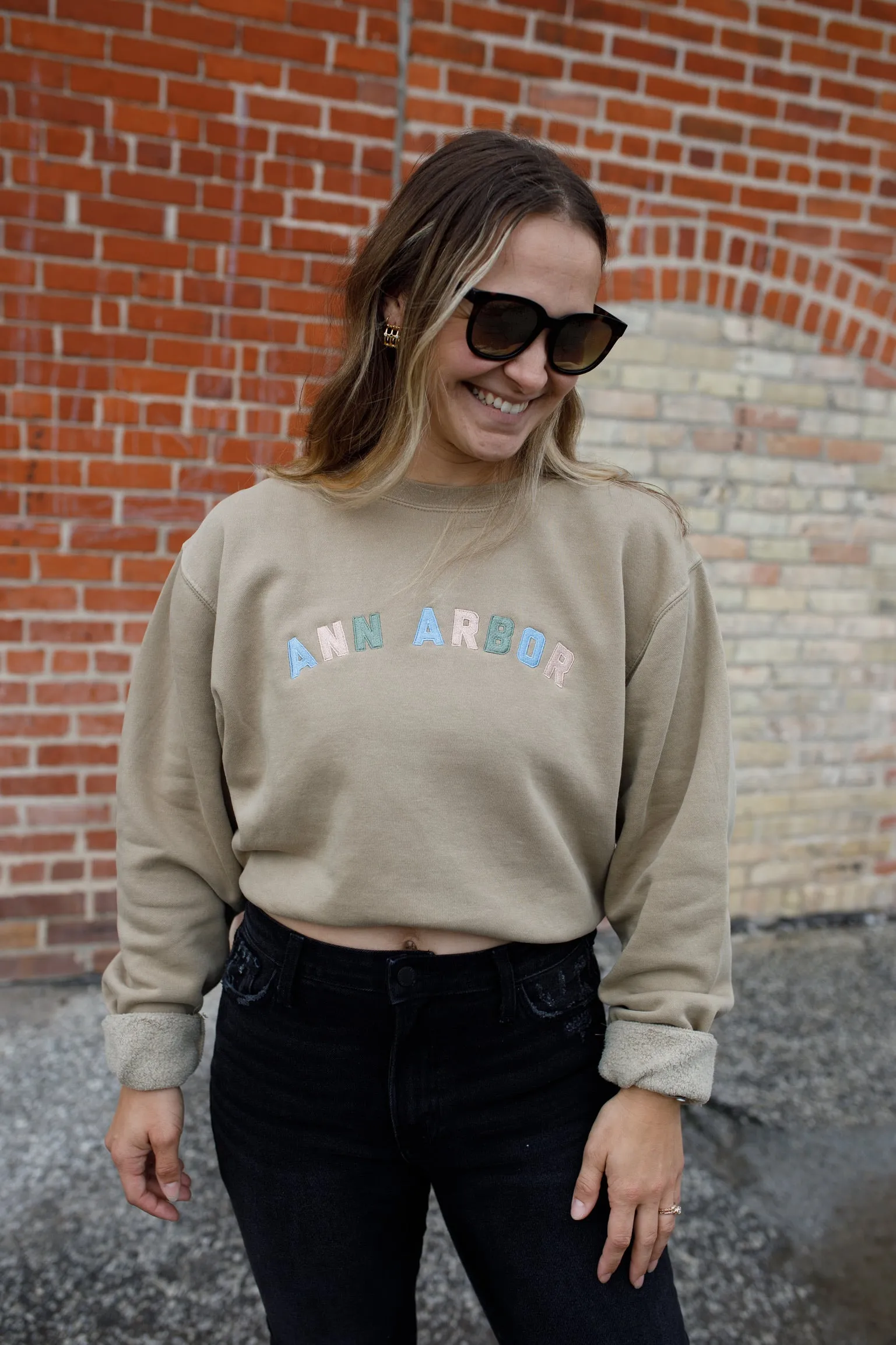 Ann Arbor Embroidered Crewneck