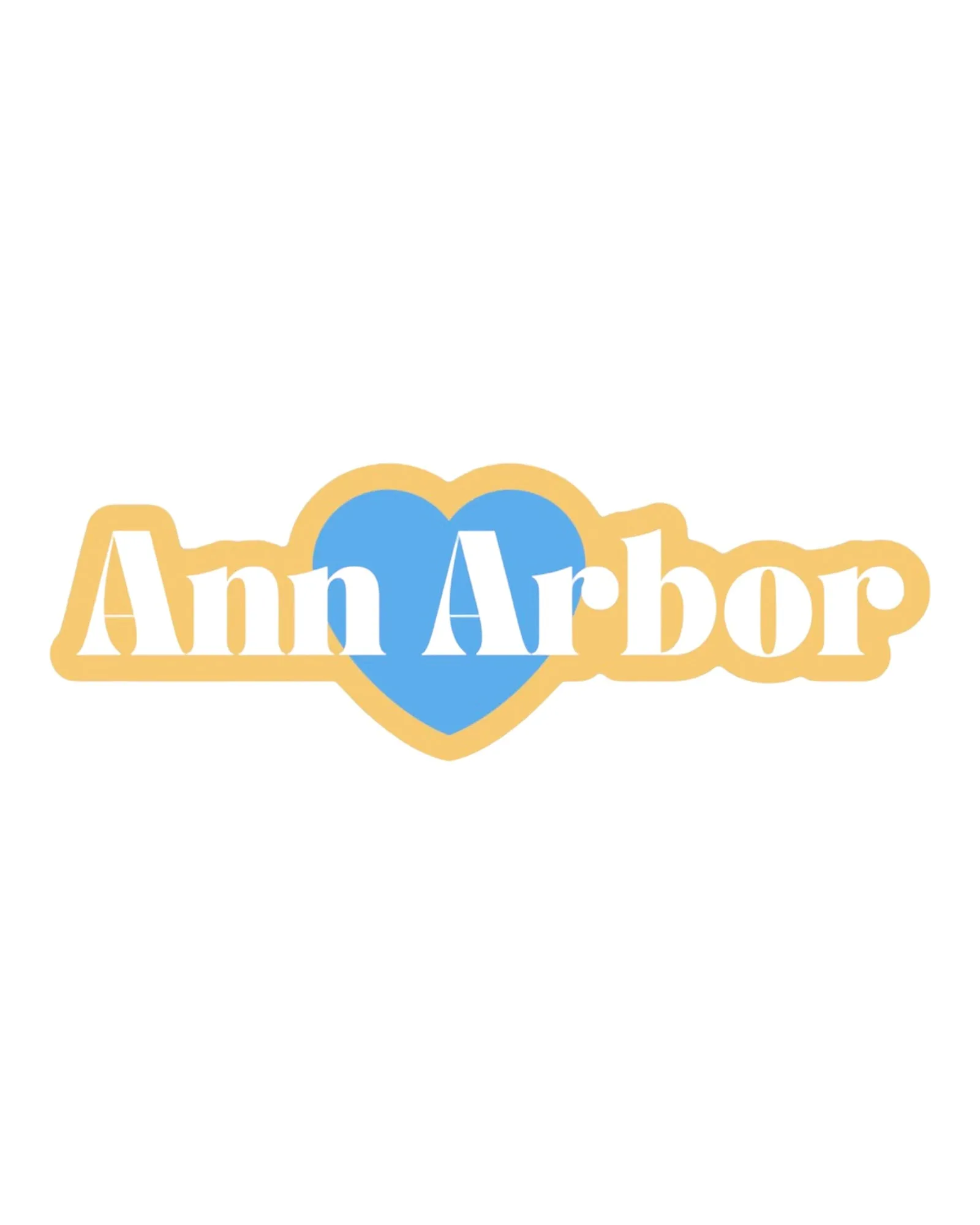 Ann Arbor Heart Sticker