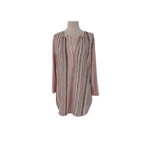 Ann Taylor Light Pink Printed Top | Pre Loved |