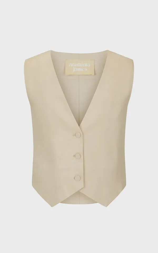 Araminta James | Waistcoat Eggshell