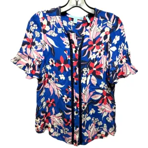 Bellamy Flutter Sleeve Silk Blouse By Draper James In Amaryllis Floral Print, Size: 4