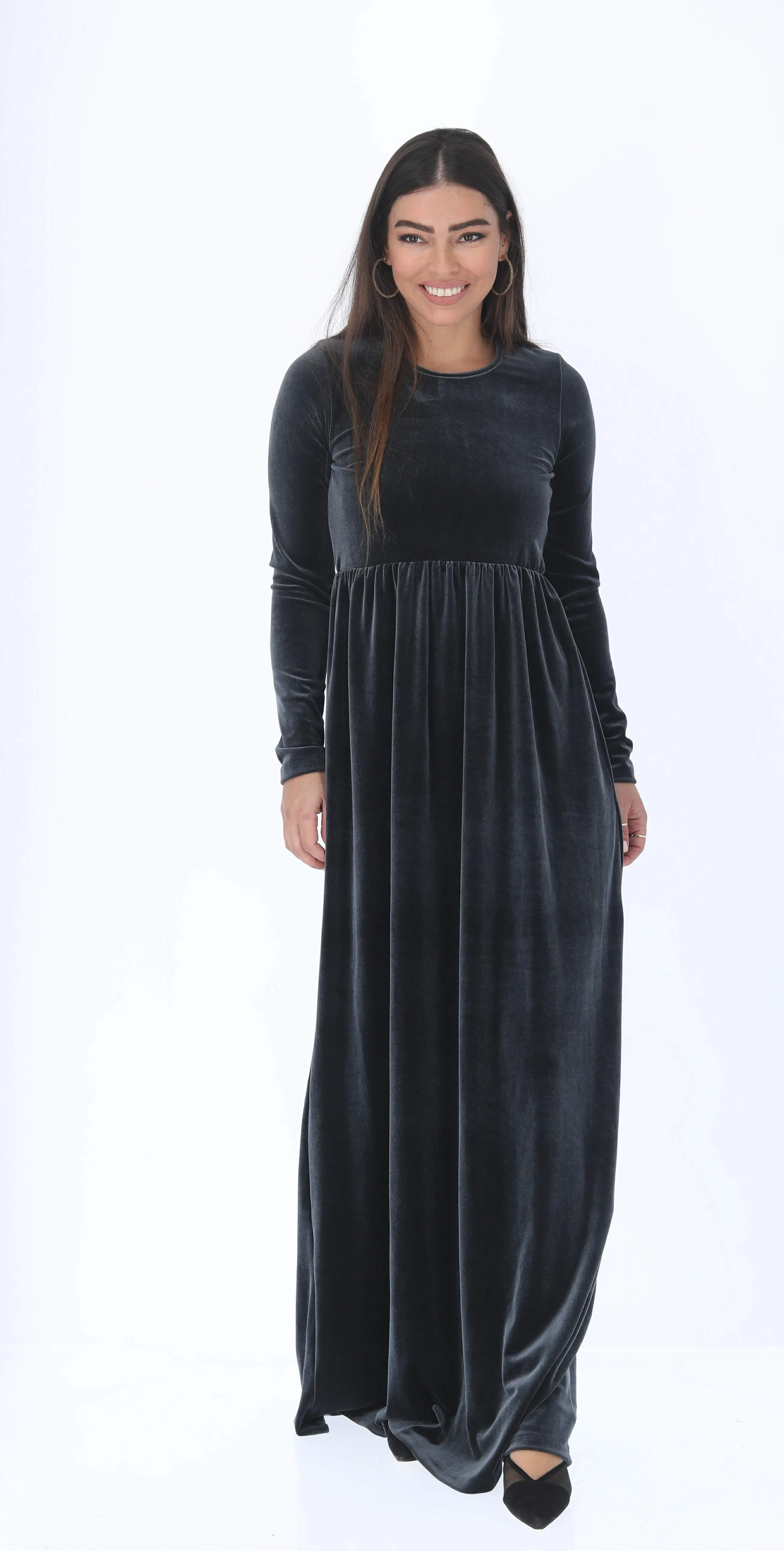 Belted Maxi Velvet Dress (more colors available)