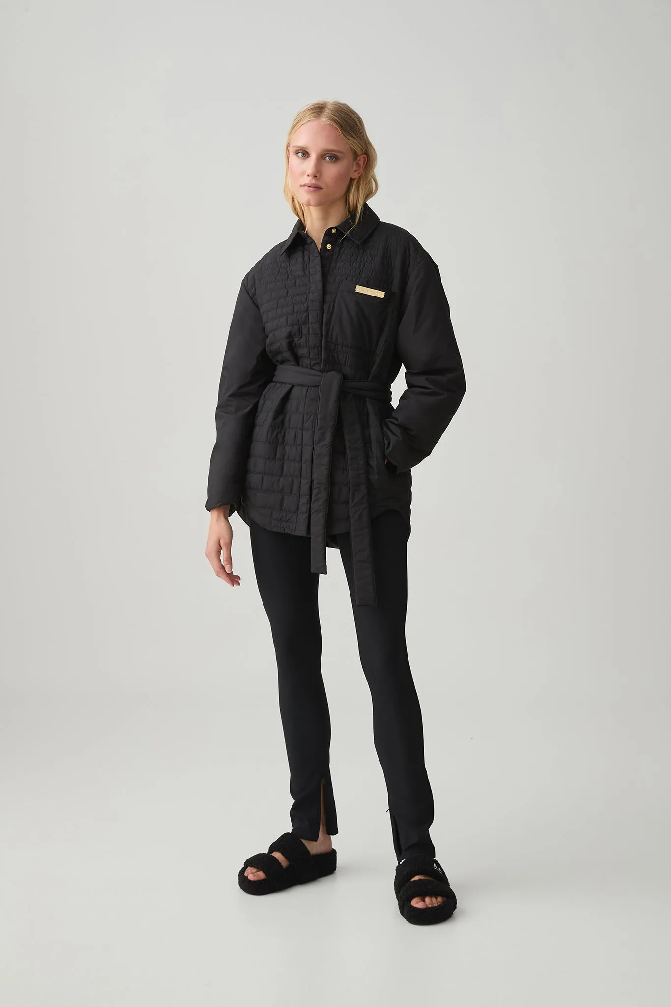 Belted Quilted Overshirt 421