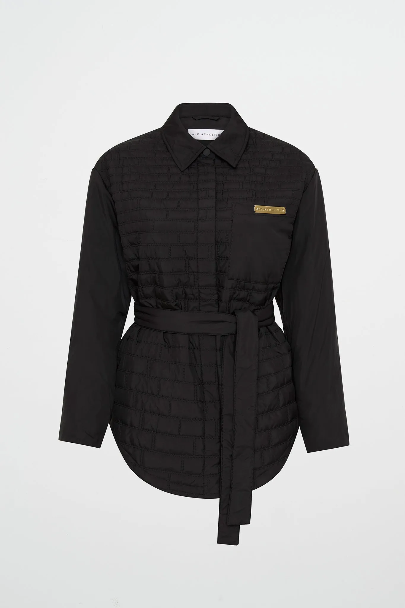 Belted Quilted Overshirt 421