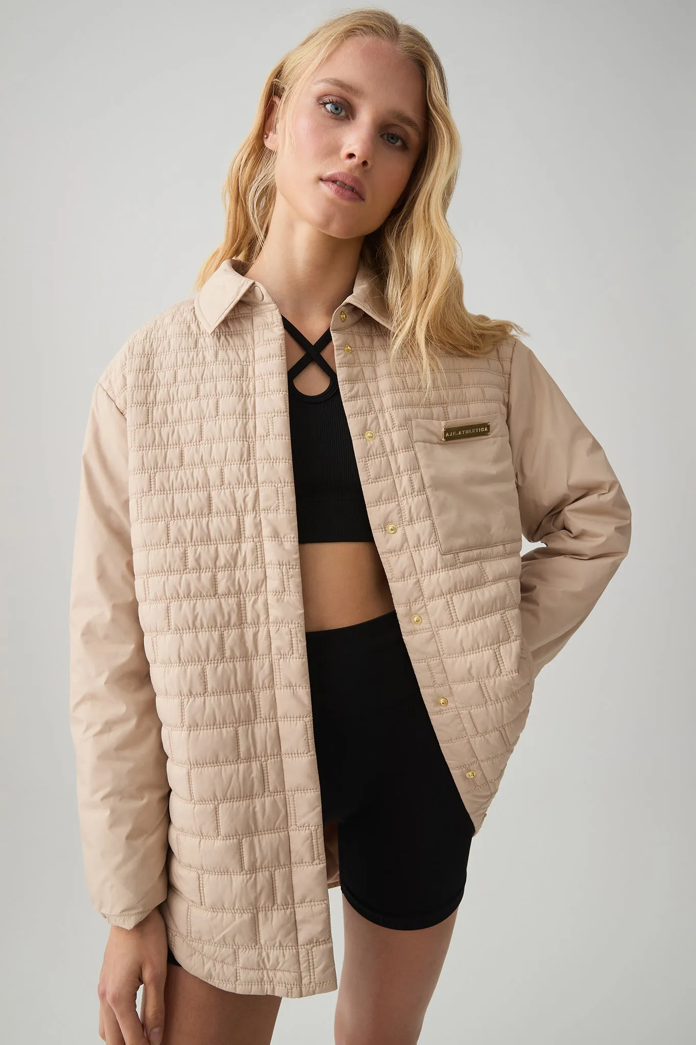 Belted Quilted Overshirt 421