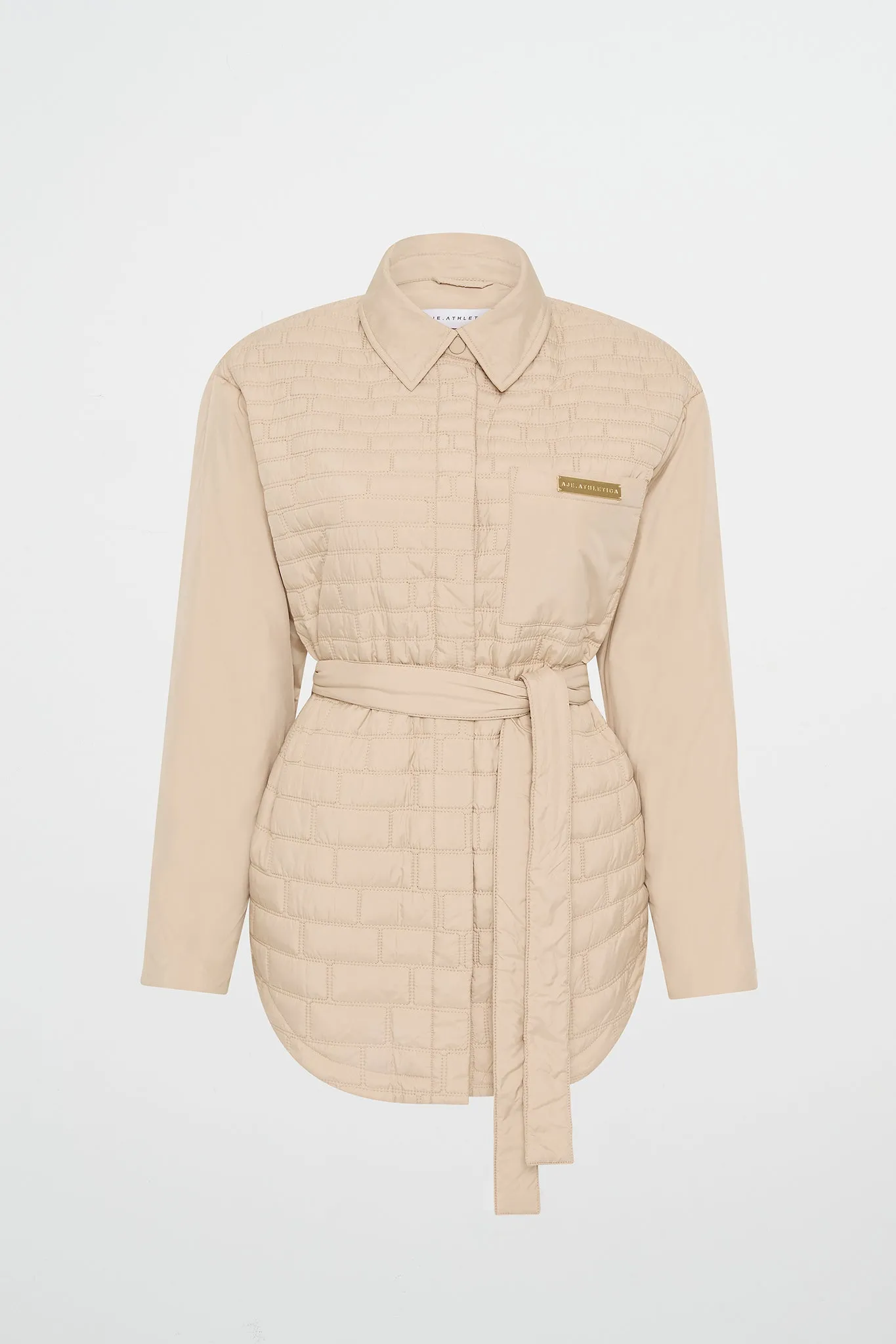 Belted Quilted Overshirt 421