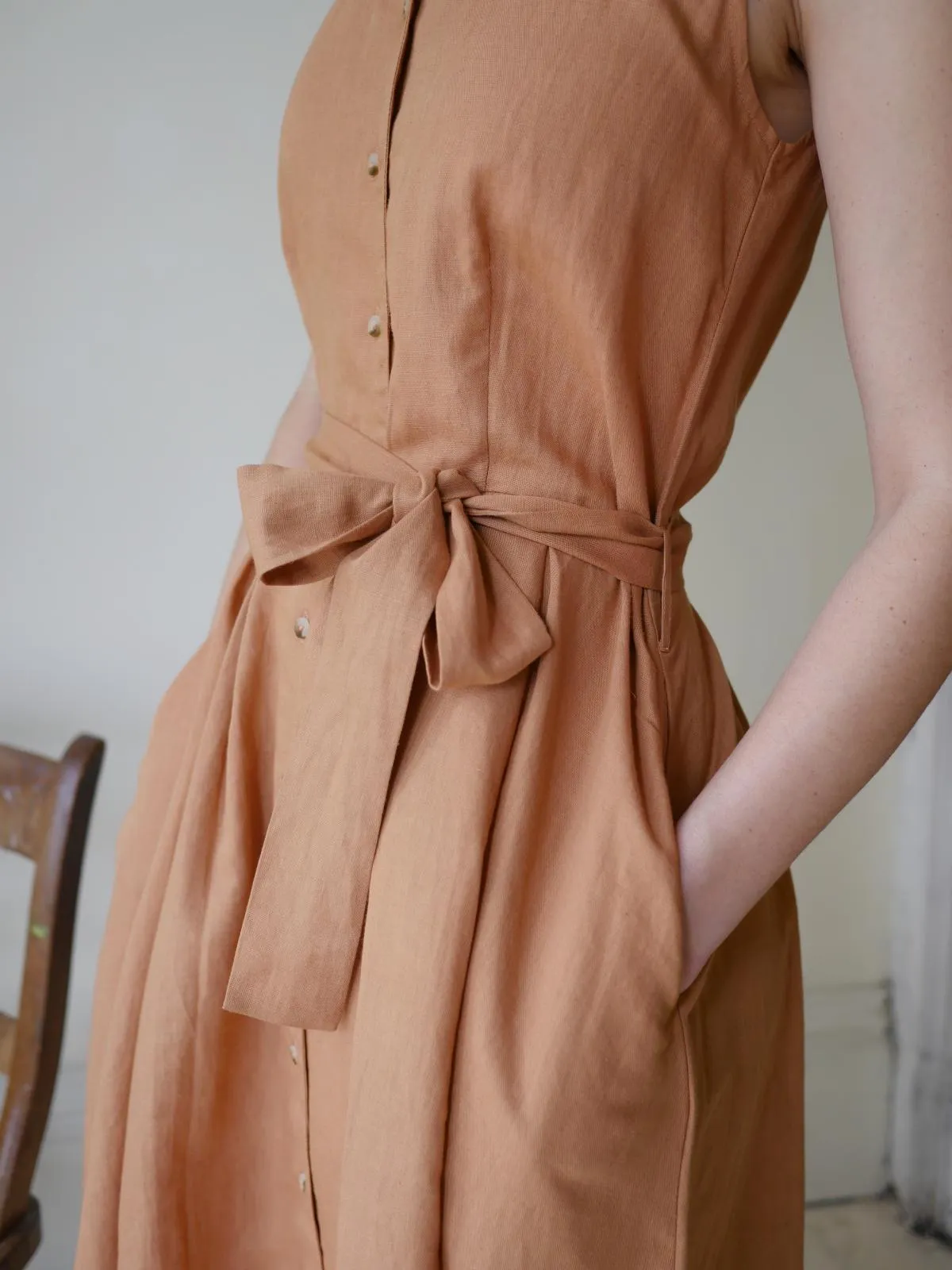 Belted Sun Dress - Clay