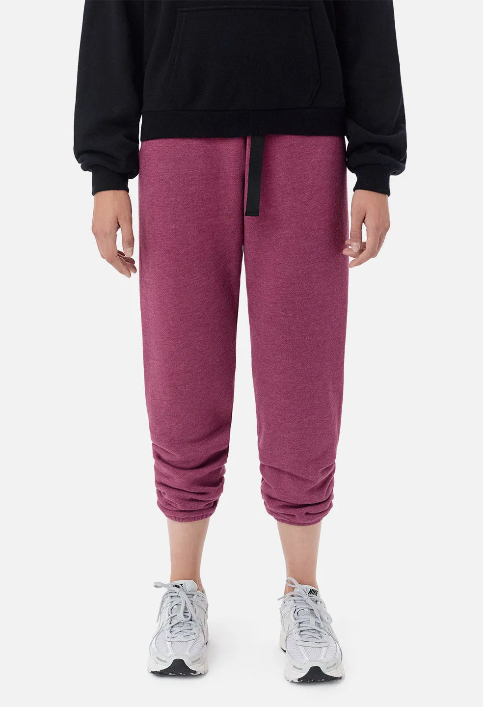 Belted Vintage Fleece Sweatpants / Lambrusco