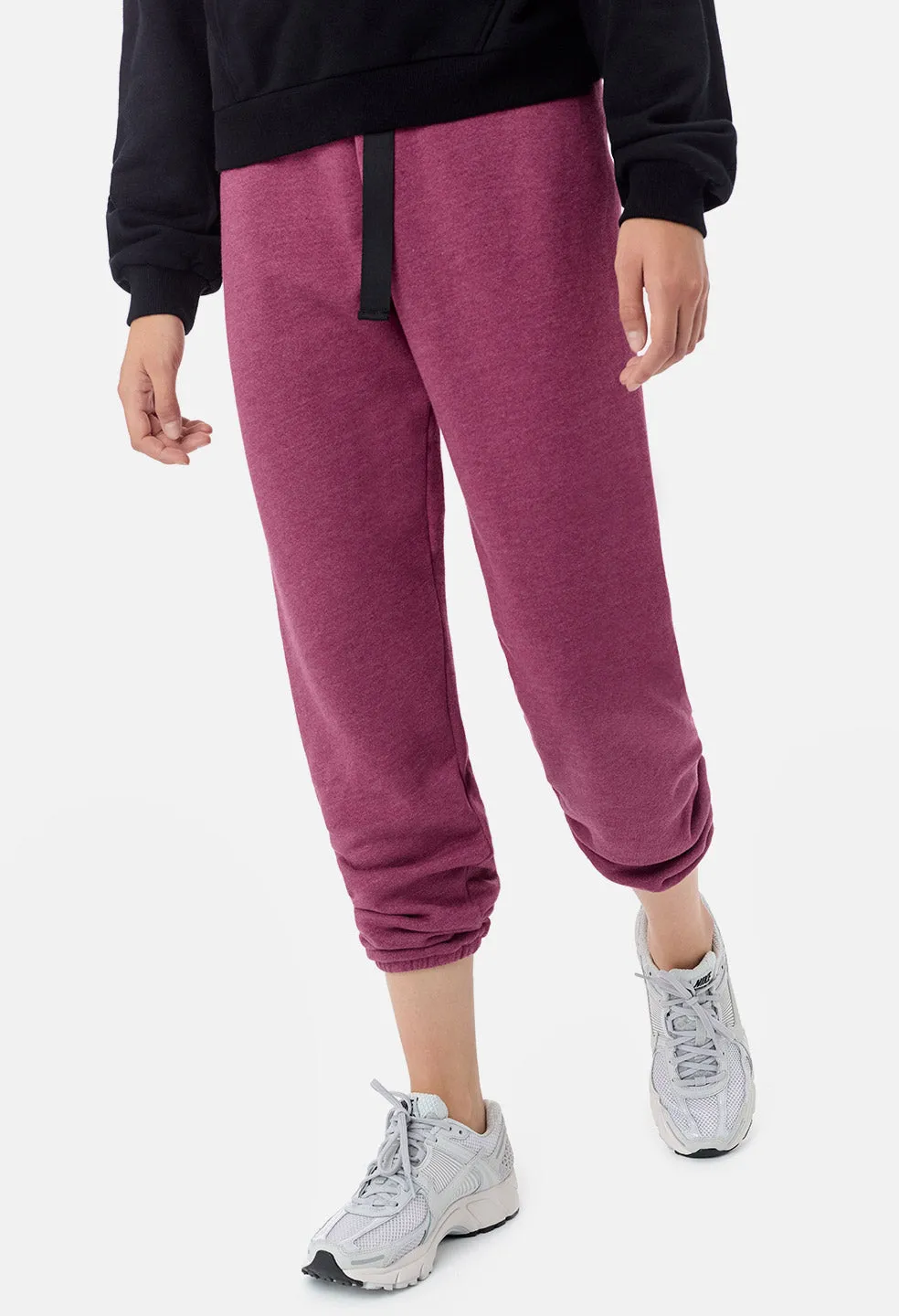 Belted Vintage Fleece Sweatpants / Lambrusco