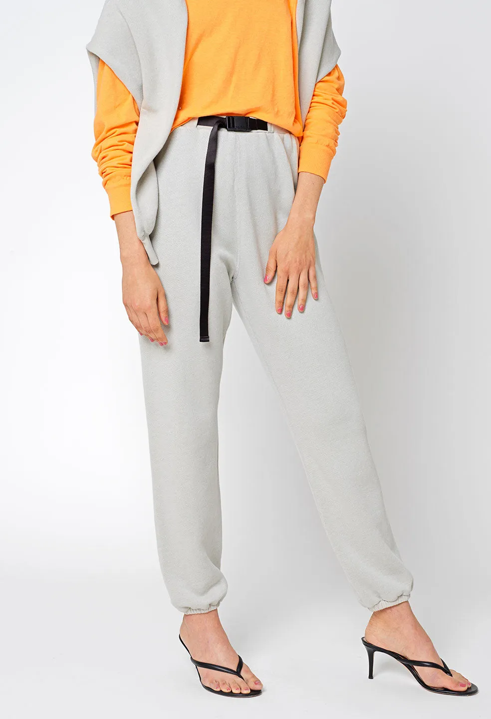 Belted Vintage Fleece Sweatpants / Oyster