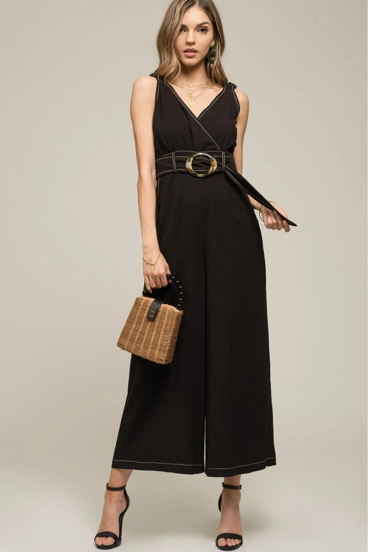 Black Belted Jumpsuit