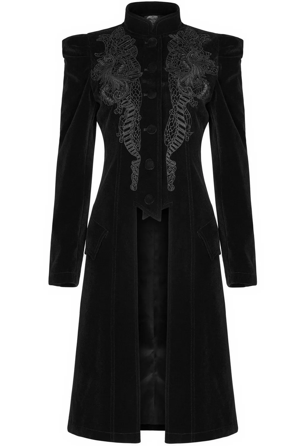 Black Dahlia Velvet Coat [BLACK]