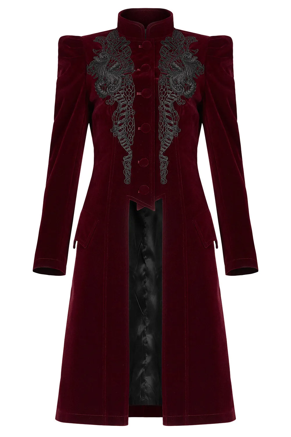 Bleeding Rose Velvet Coat [RED]