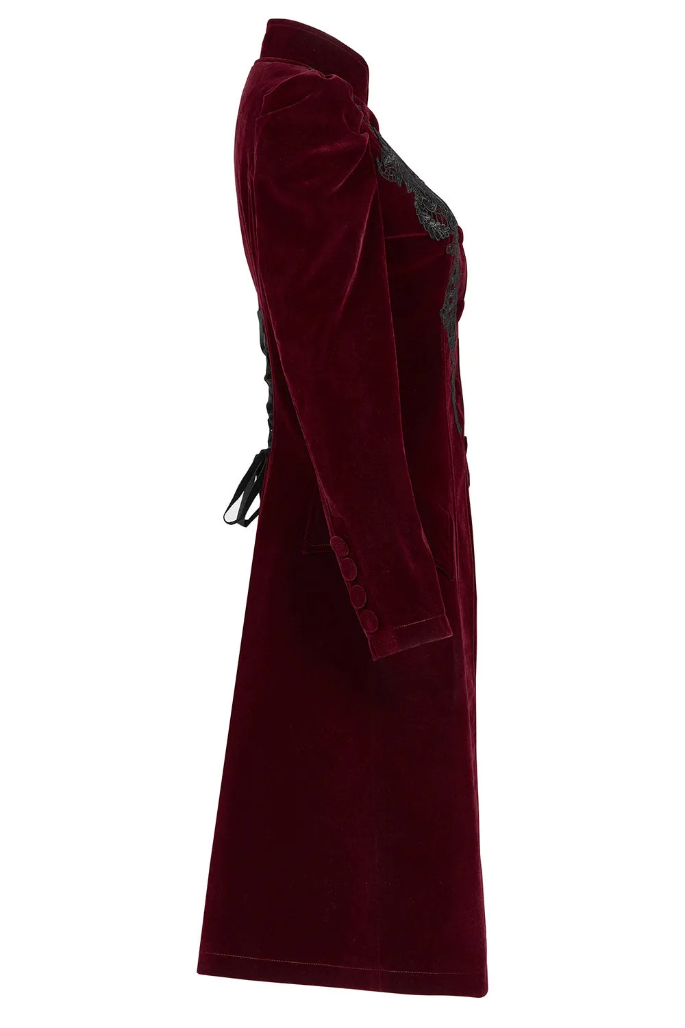 Bleeding Rose Velvet Coat [RED]