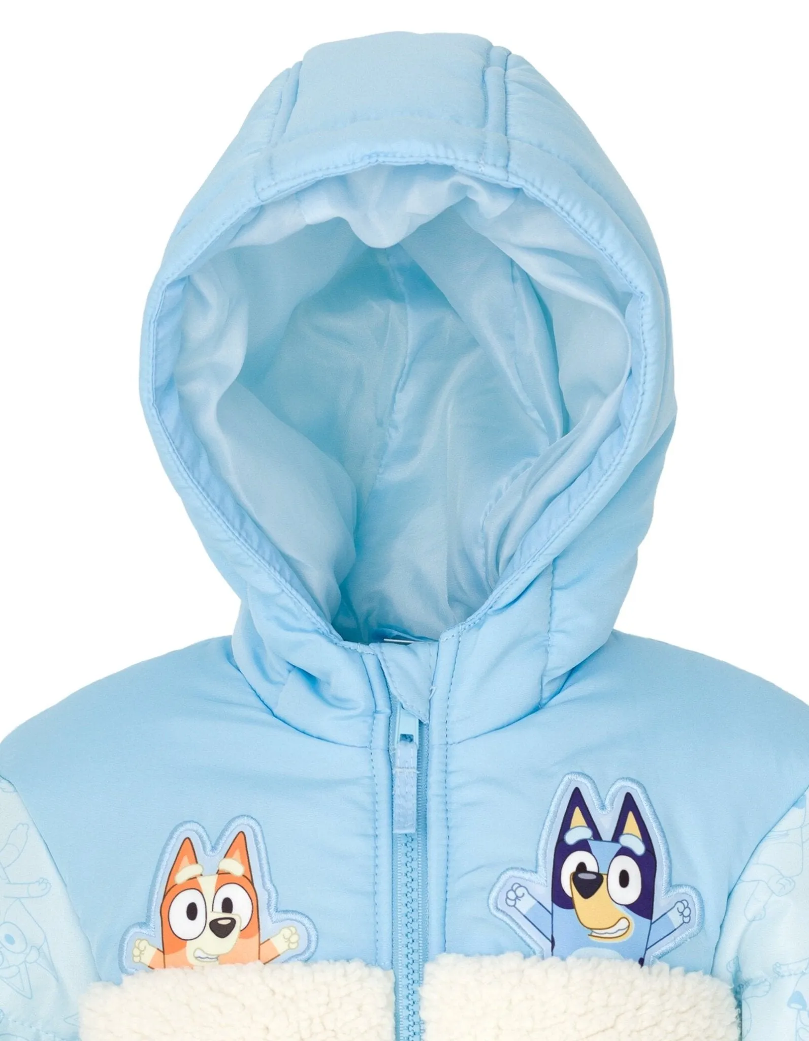 Bluey Zip Up Winter Coat Puffer Jacket