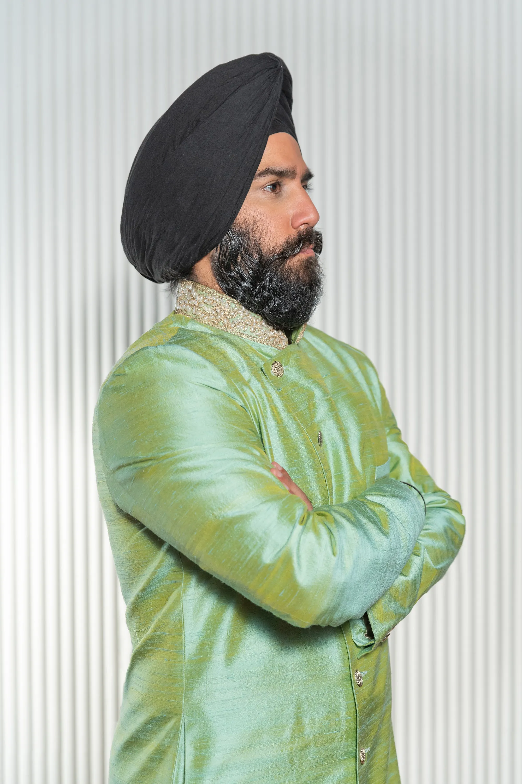 BRAR Asymmetrical Sherwani Jacket