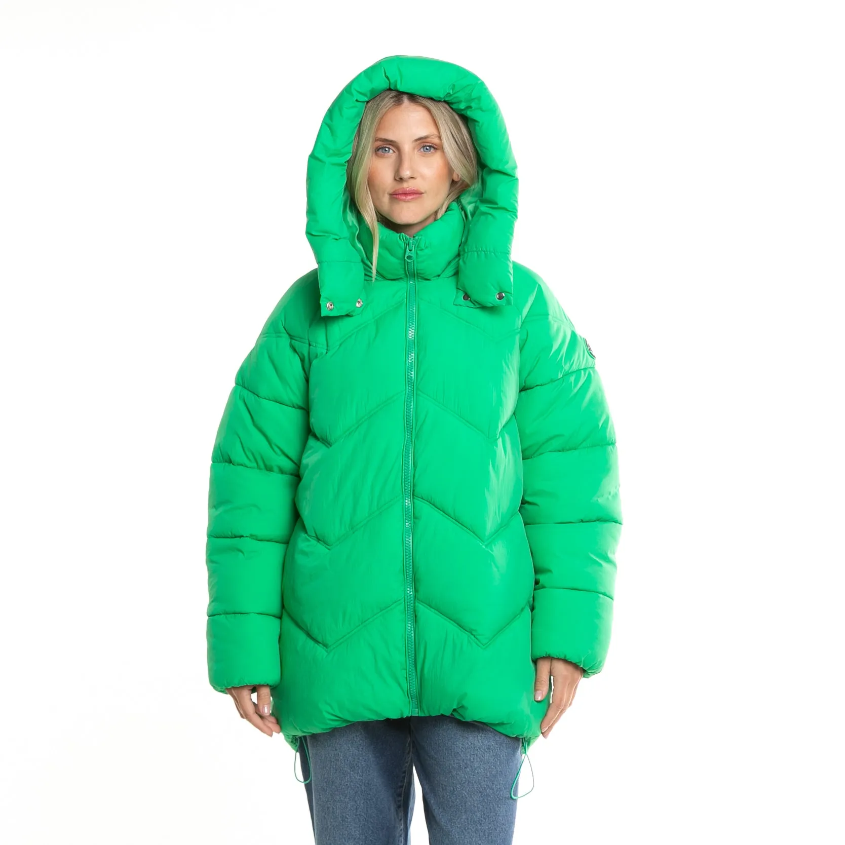 Campera Abrigo Rusty Higher Puffer Coat Ld* Verde Manzana