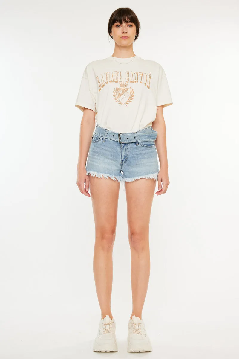 Cassie Mid Rise Belted Shorts