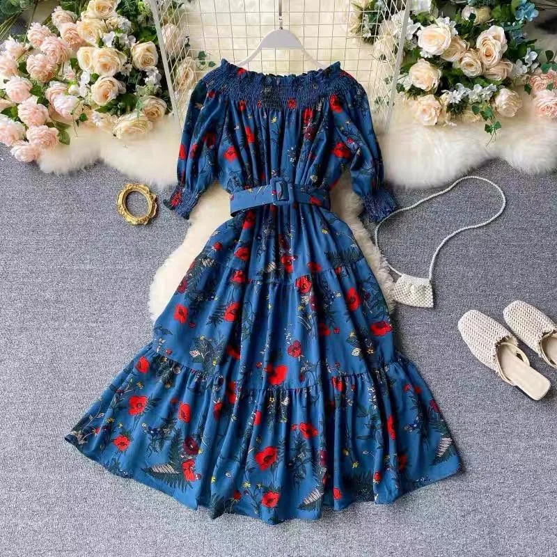 Cerda Belted Floral Dress