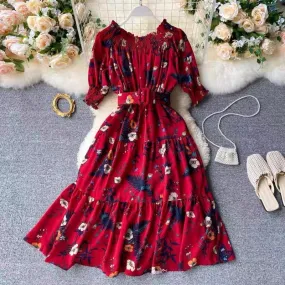 Cerda Belted Floral Dress