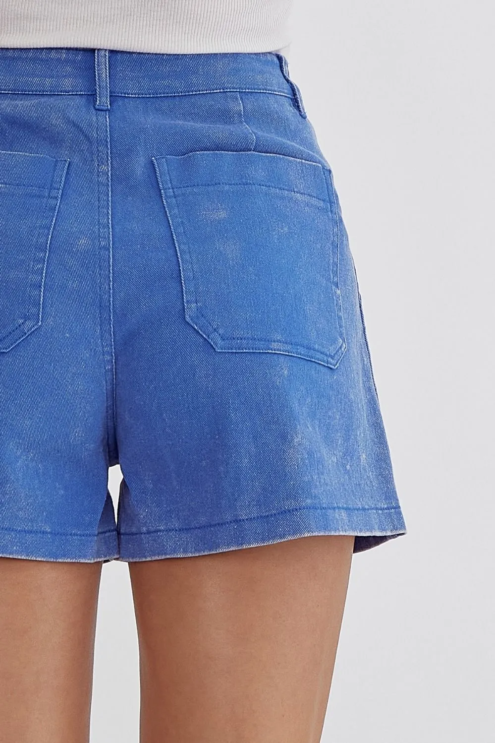 Colored Denim PorkChop Pocket Shorts