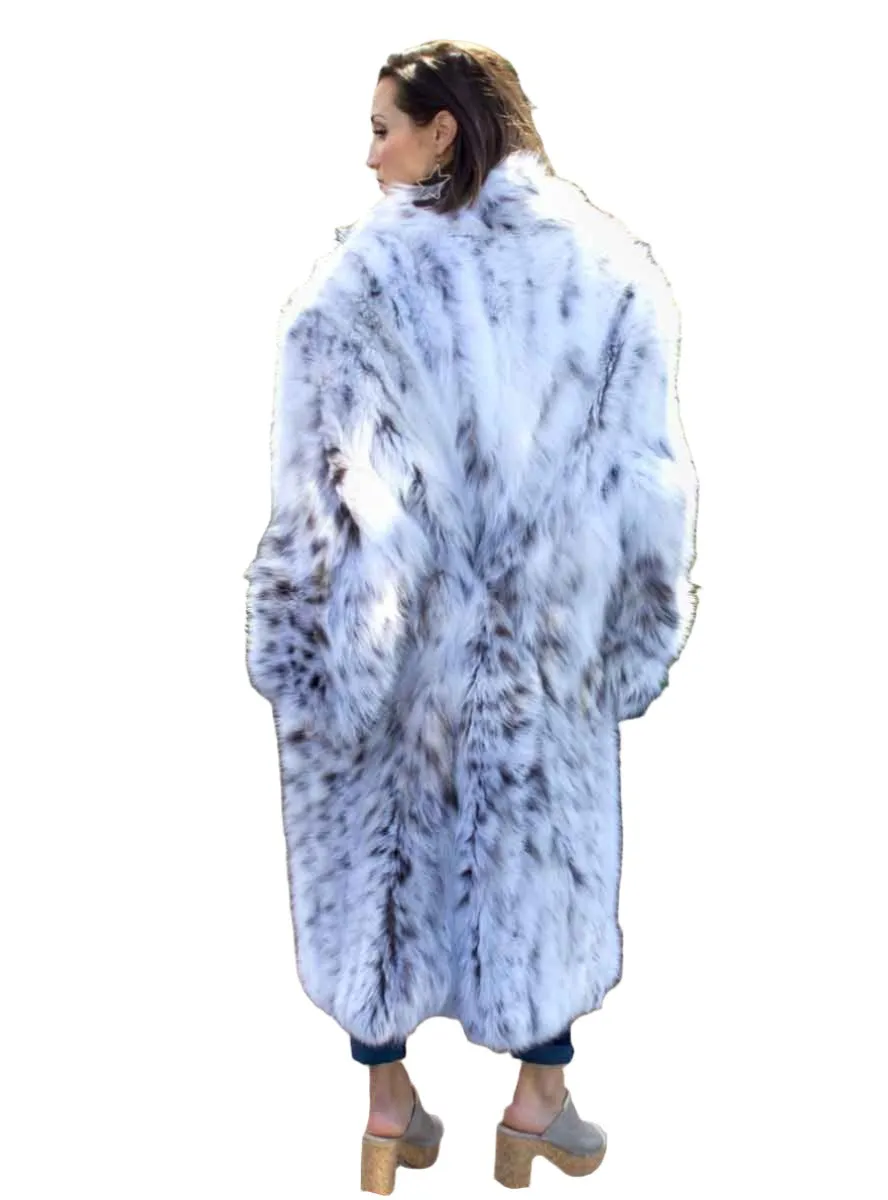 Custom Made Cat Lynx Belly Fur Coat