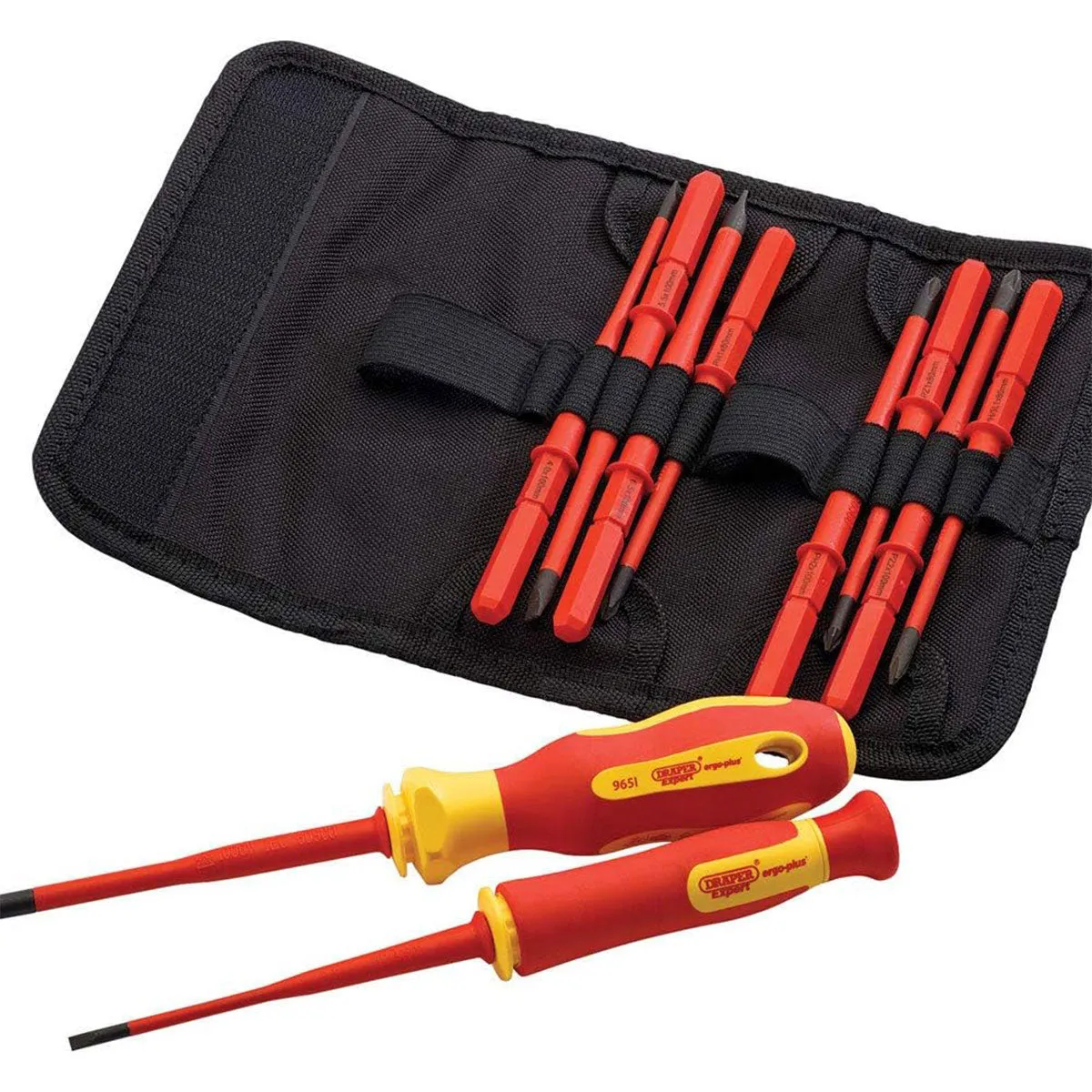 Draper 965SLIM/I/12 XP1000 VDE Slimline Interchangeable Screwdriver Set of 12 Piece - 70867