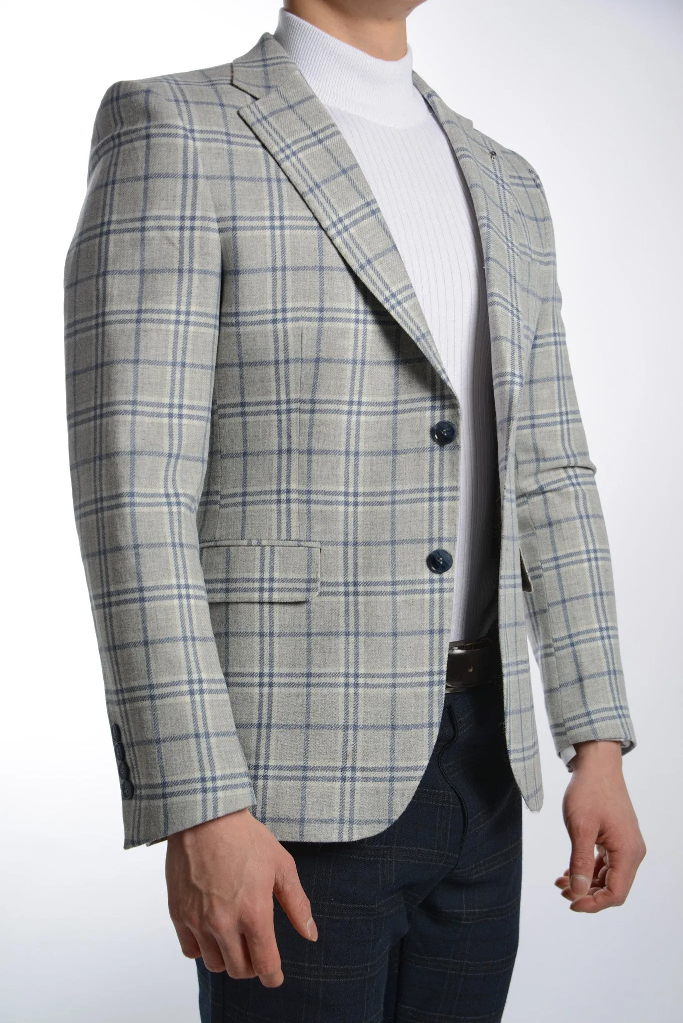 DT Windowpane Euro Sport Coat