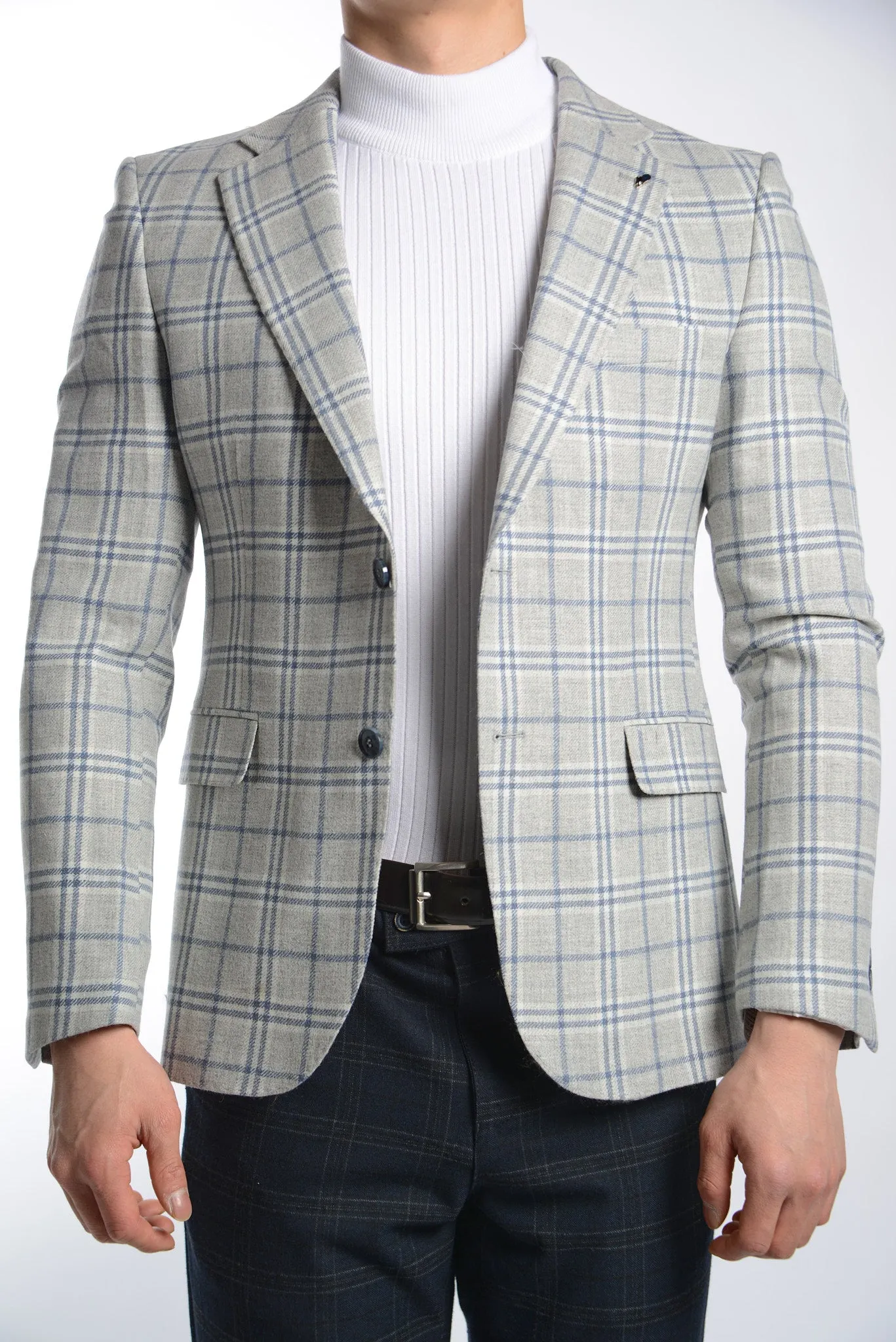 DT Windowpane Euro Sport Coat