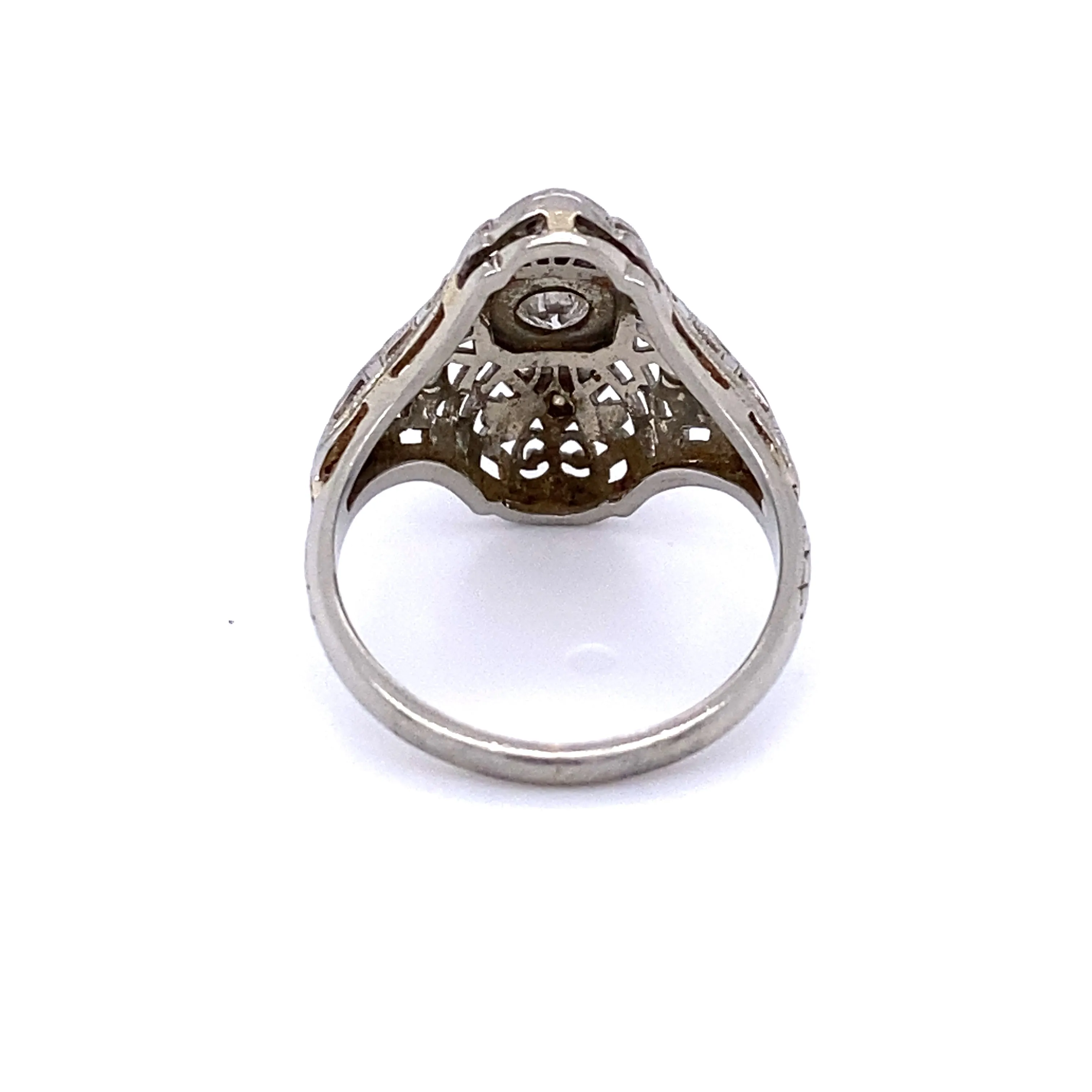 Edwardian Filigree Old European Diamond Ring