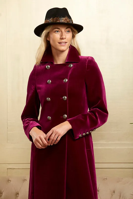 Electra Long Pink Coat - Limited Edition Velvet