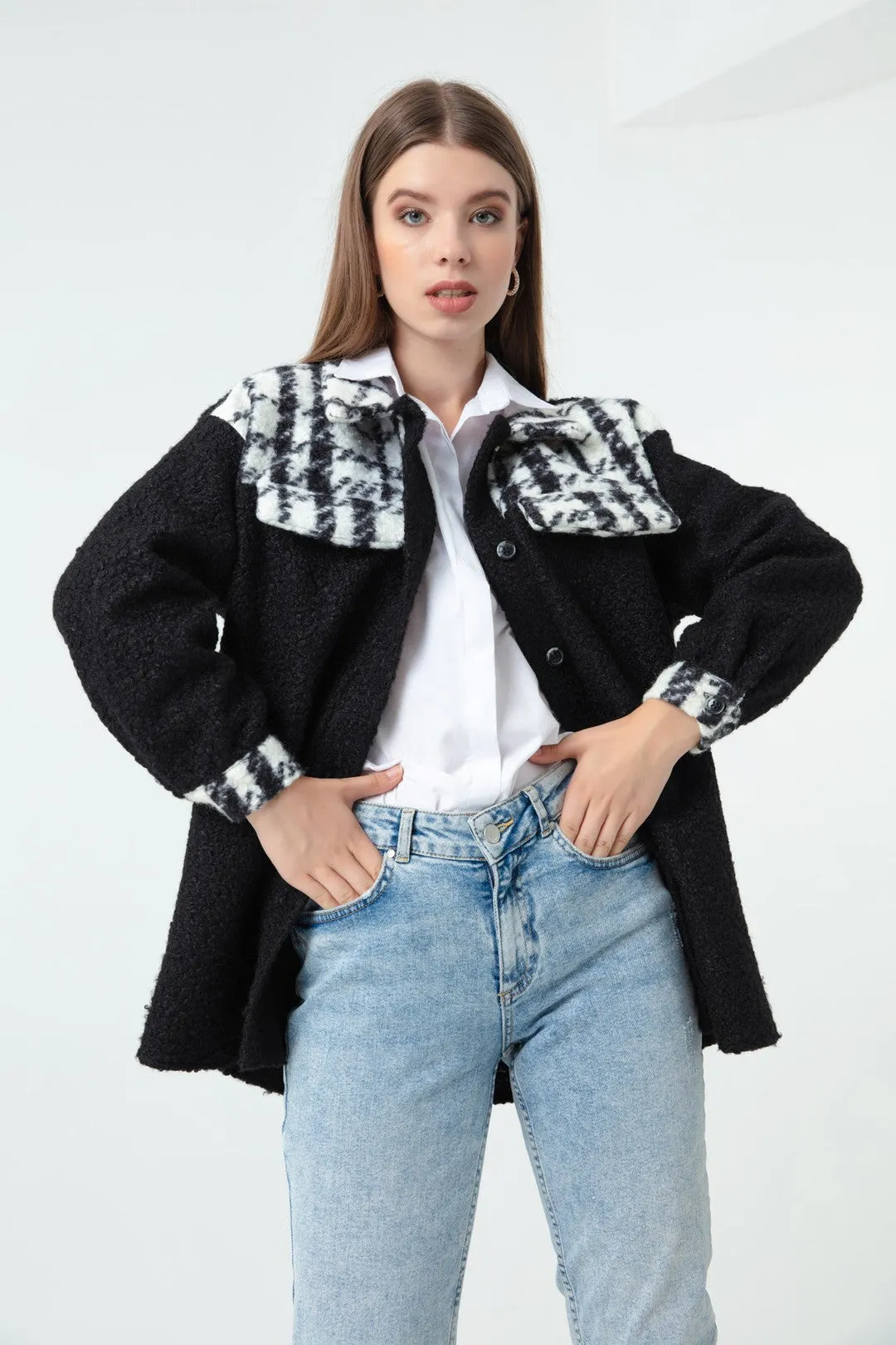 Female Plaid Pattern Jacket