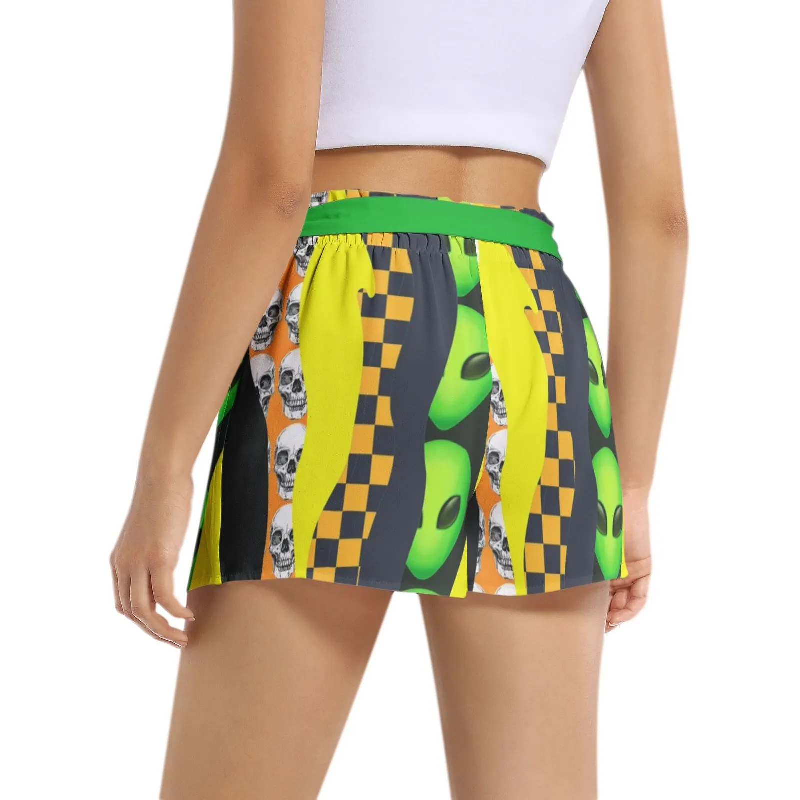 Halloween Ecletic Women's Belted Short