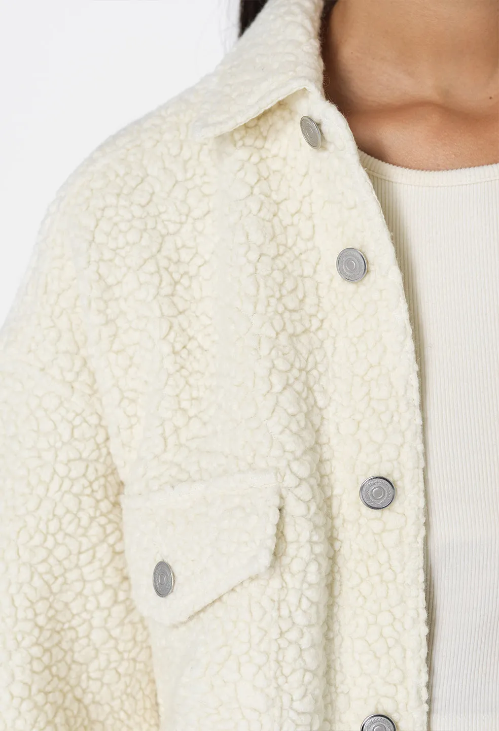 Hudson Fleece Coat / Salt