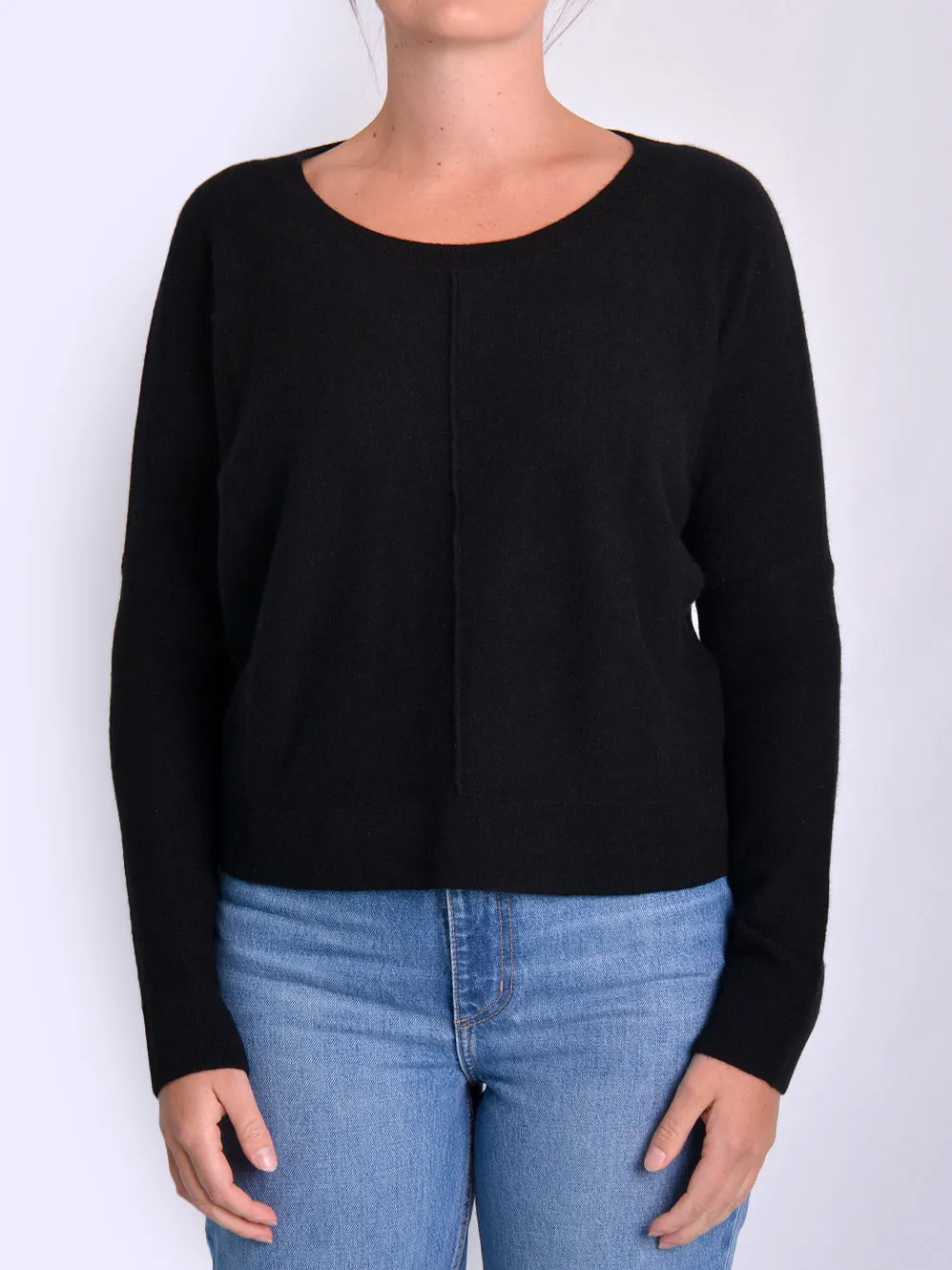 JAMES MELBOURNE CASHMERE SEAM SWEATER