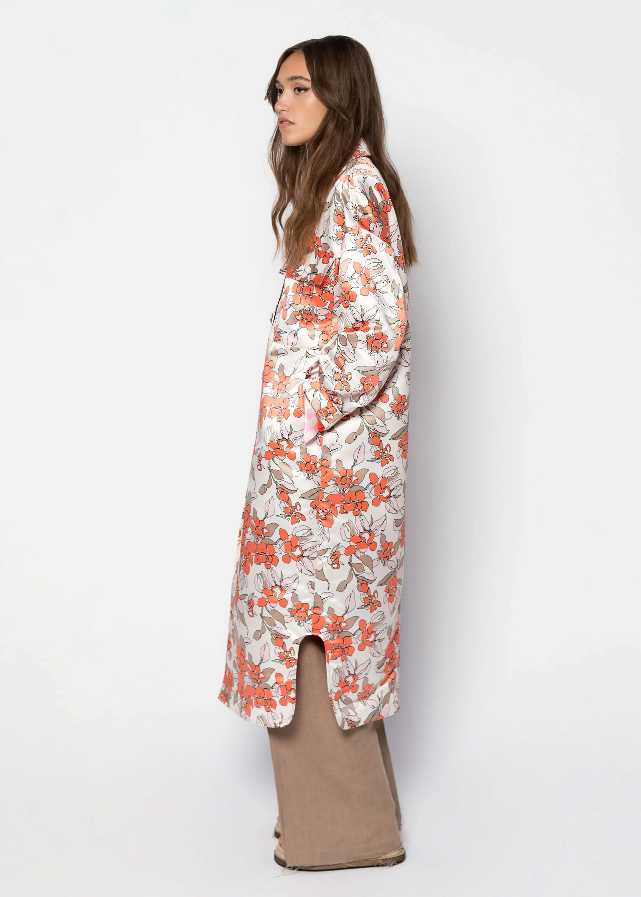 JOELE Floral Coat - Multicolour