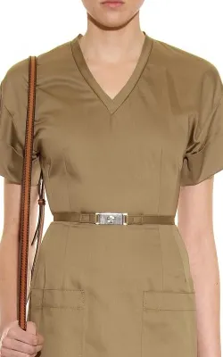 Khaki Belted Dress