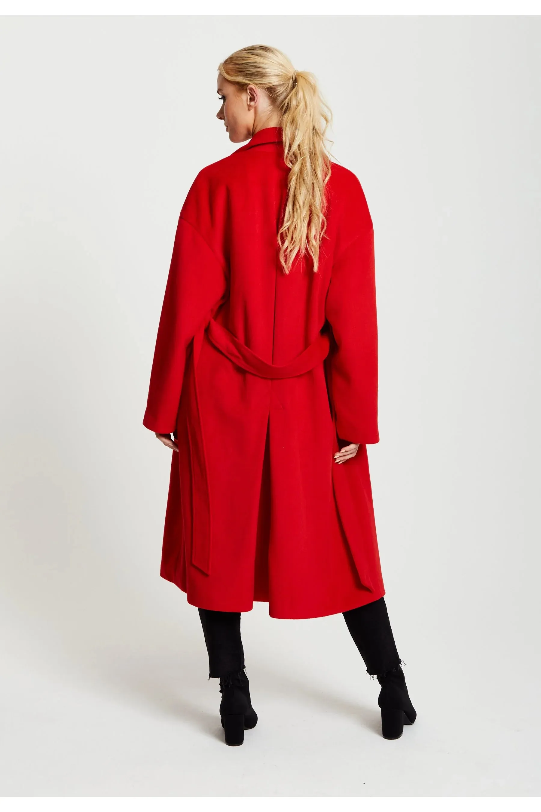 Liquorish Belted Longline Coat