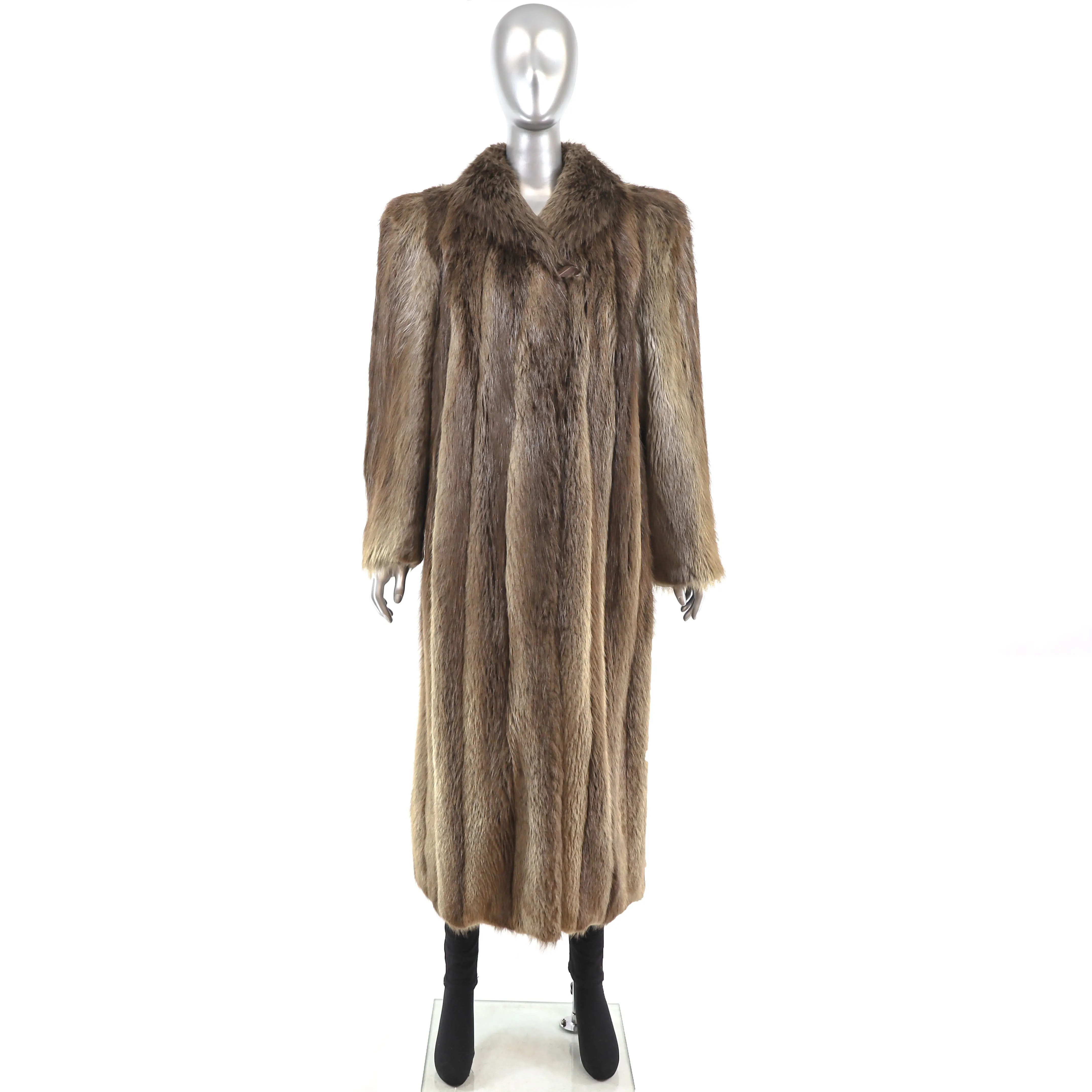 Long Hair Beaver Coat- Size M