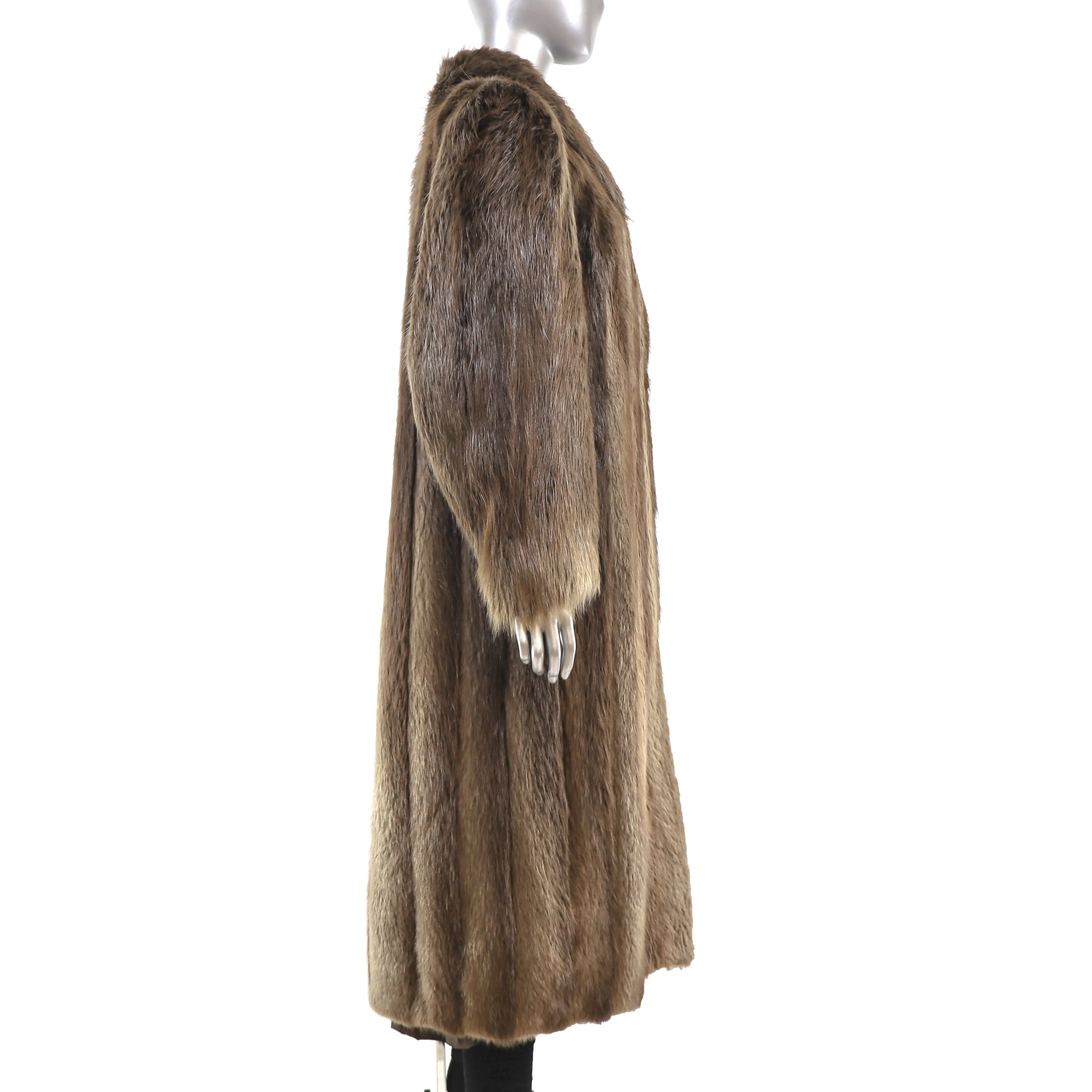 Long Hair Beaver Coat- Size M