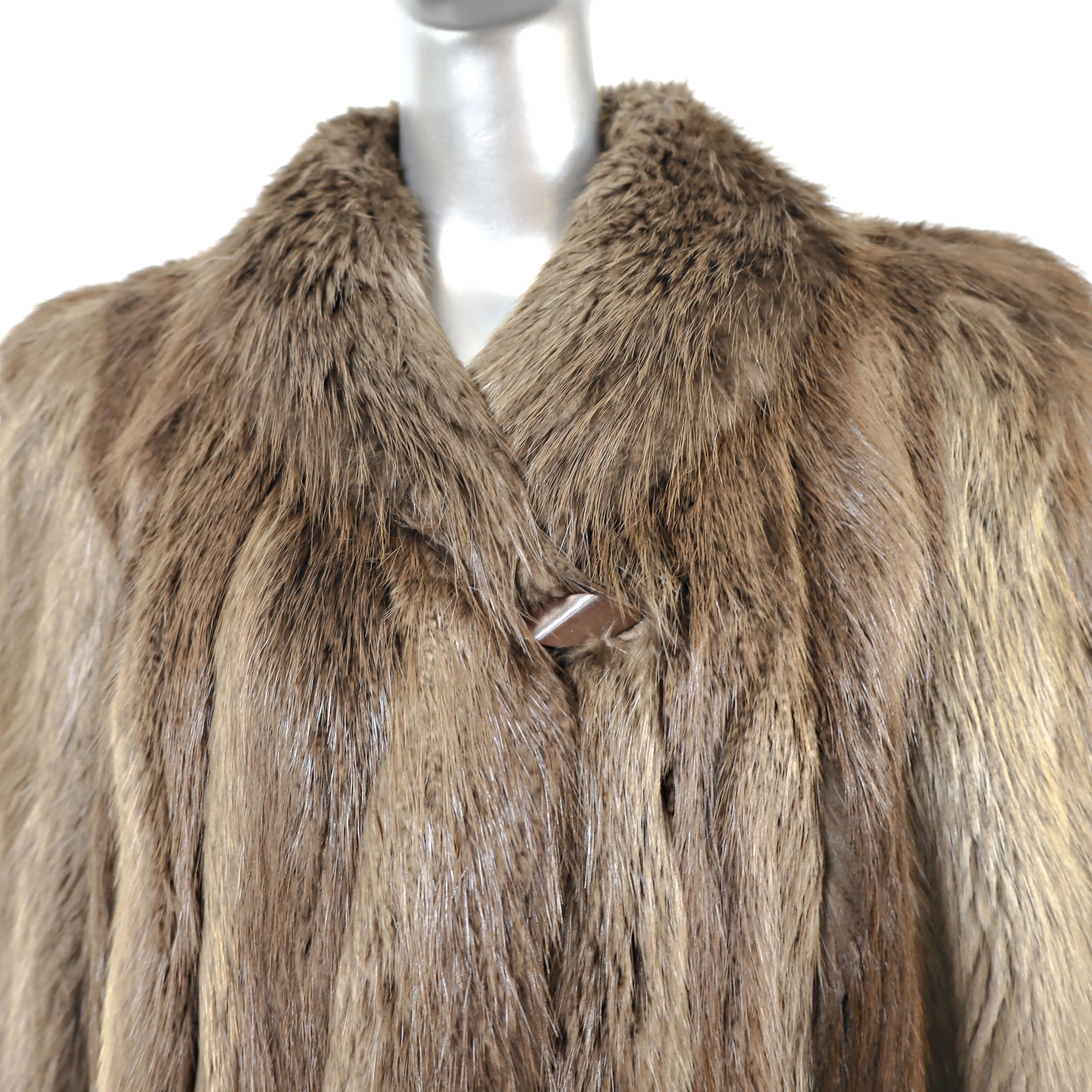 Long Hair Beaver Coat- Size M