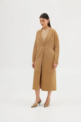 Mara Wool Coat - Walnut