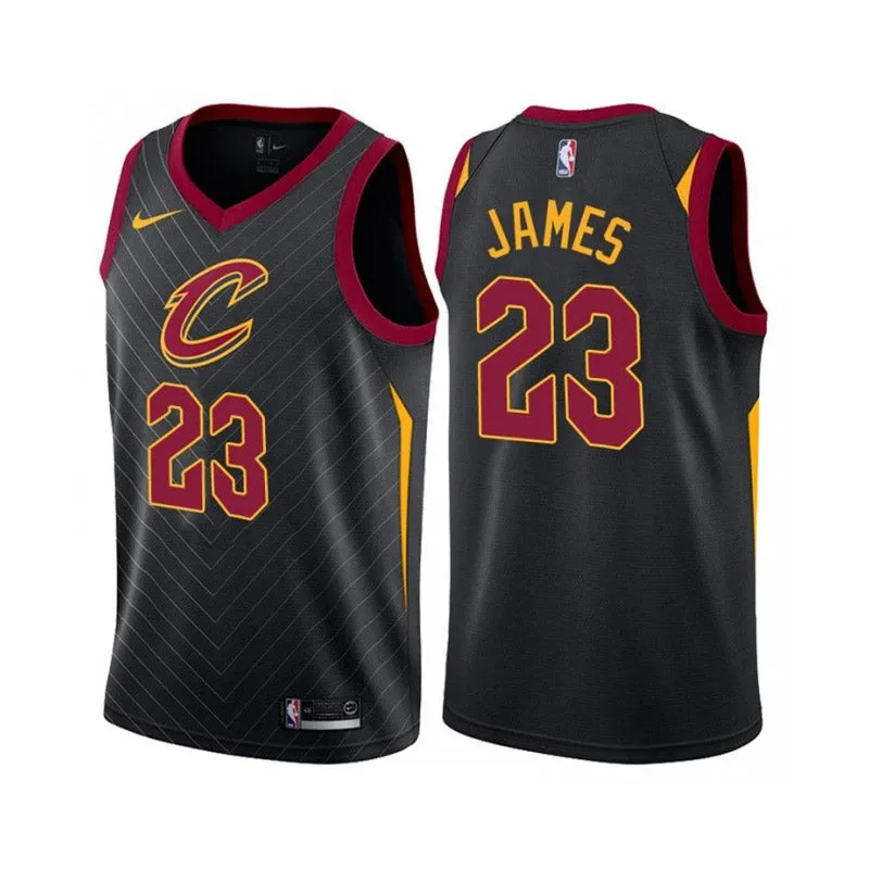 Men's Cleveland Cavaliers LeBron James Statement Edition Jersey - Black